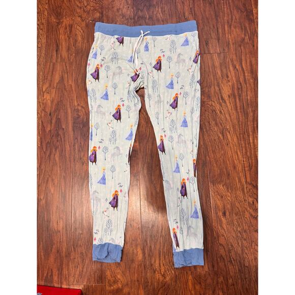Little Sleepies Unisex Pajama Pants set Olaf Frozen Elsa Anna Jogger Bamboo M - Picture 7 of 9